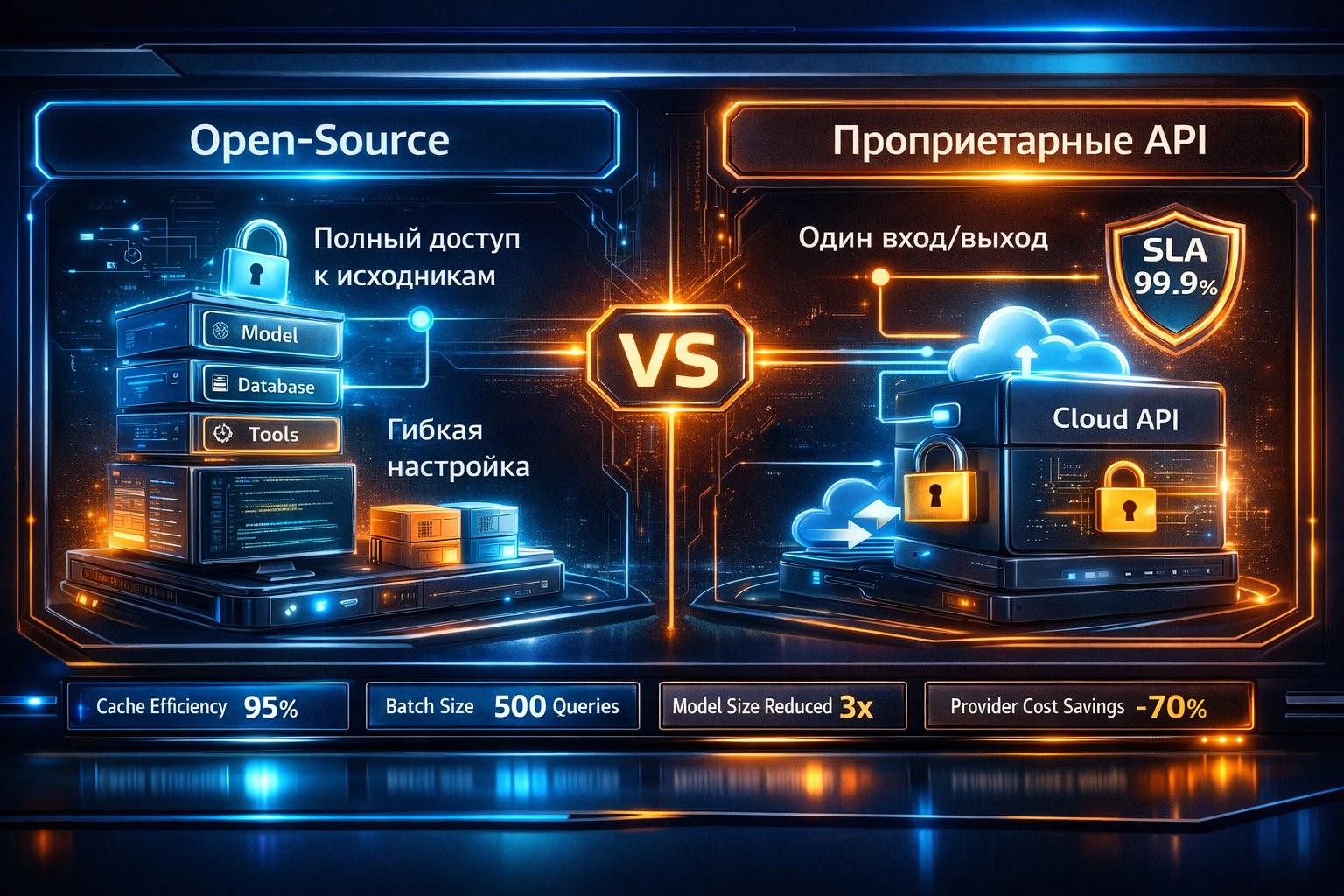 Open-Source LLM vs Проприетарные API: стратегия выбора для предприятия.