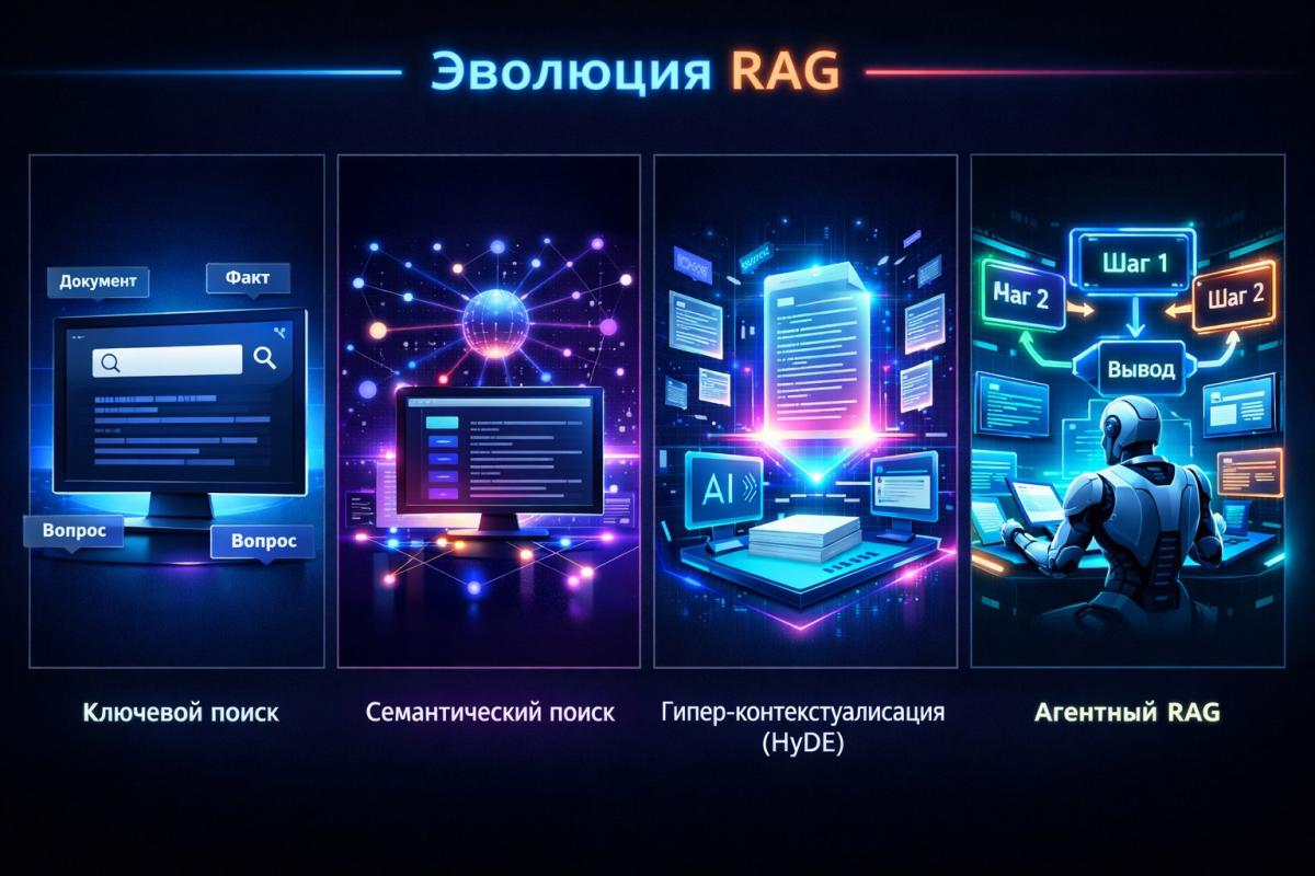 Эволюция RAG: от простого поиска к умному агент-ориентированному извлечению.