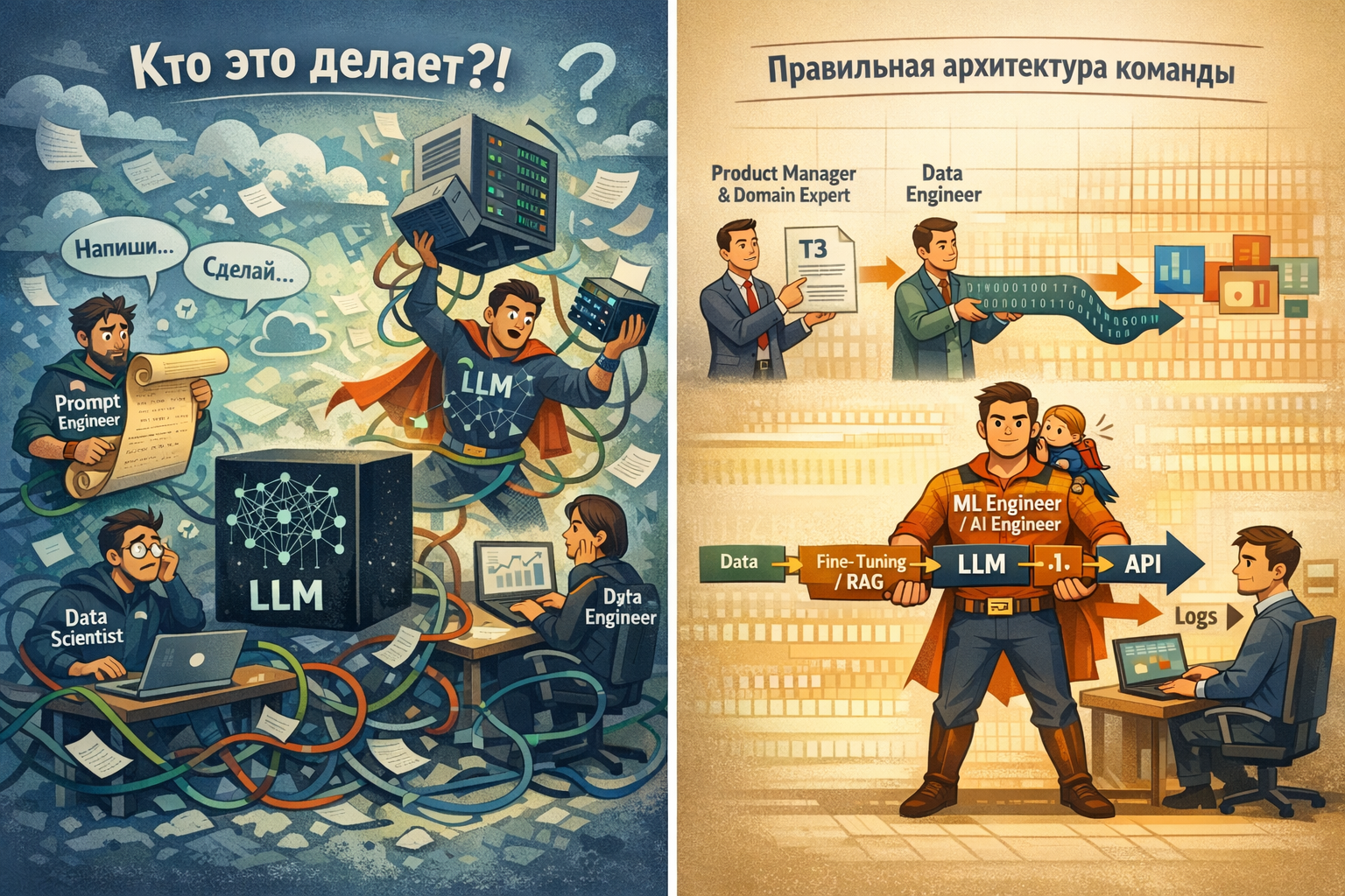 Кто нужен для проекта LLM: роли и команда для успешного внедрения