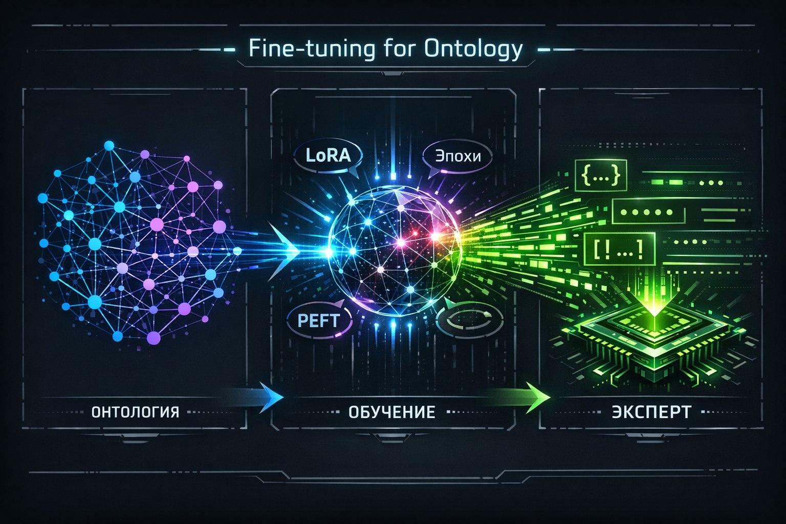 Обучение маленьких моделей онтологии: создание специализированных экспертов на минимальных ресурсах